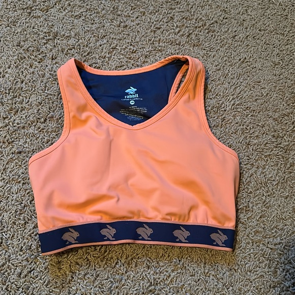 Rabbit Women's Orange Sports Bra - Picture 1 of 7